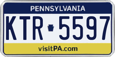 PA license plate KTR5597