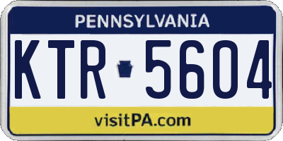 PA license plate KTR5604