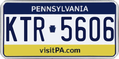 PA license plate KTR5606