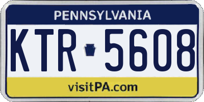 PA license plate KTR5608