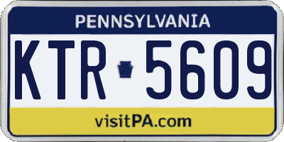PA license plate KTR5609