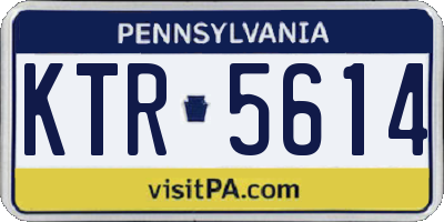 PA license plate KTR5614