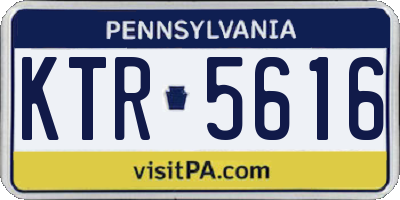 PA license plate KTR5616