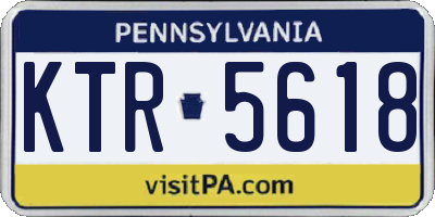 PA license plate KTR5618
