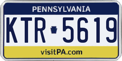 PA license plate KTR5619