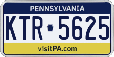 PA license plate KTR5625