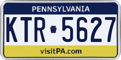 PA license plate KTR5627
