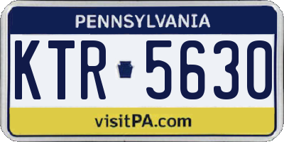 PA license plate KTR5630