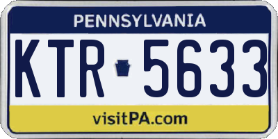 PA license plate KTR5633