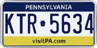 PA license plate KTR5634
