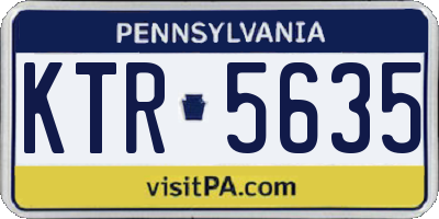 PA license plate KTR5635