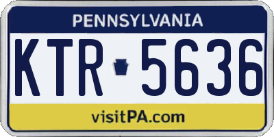PA license plate KTR5636