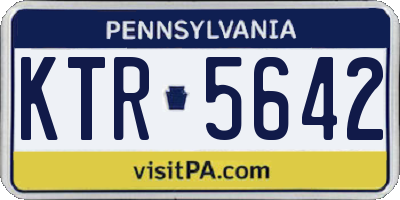 PA license plate KTR5642
