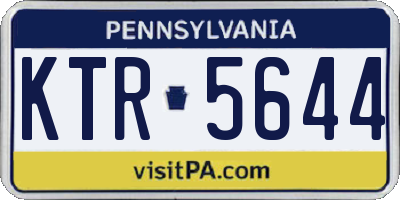 PA license plate KTR5644