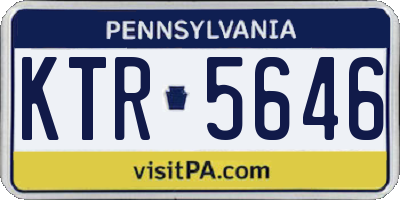 PA license plate KTR5646