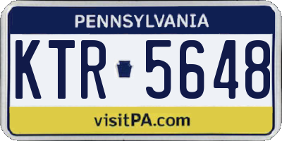 PA license plate KTR5648