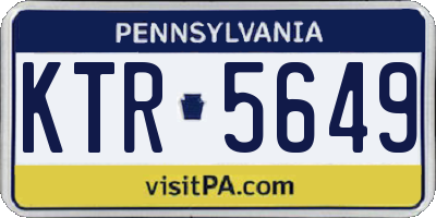 PA license plate KTR5649