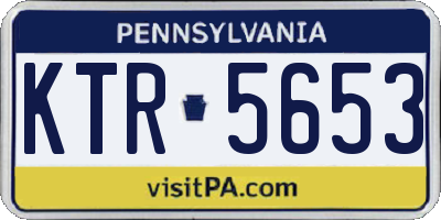 PA license plate KTR5653