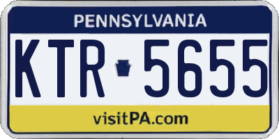 PA license plate KTR5655