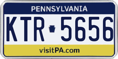 PA license plate KTR5656