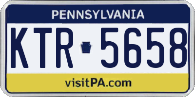 PA license plate KTR5658