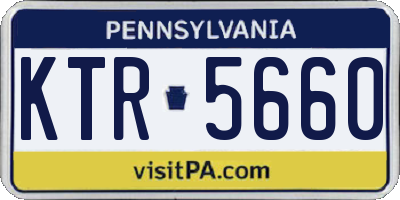 PA license plate KTR5660