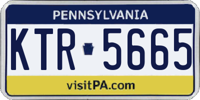 PA license plate KTR5665