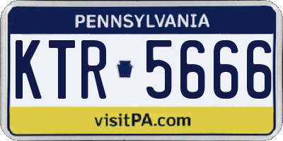PA license plate KTR5666