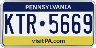 PA license plate KTR5669
