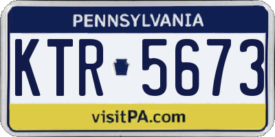 PA license plate KTR5673