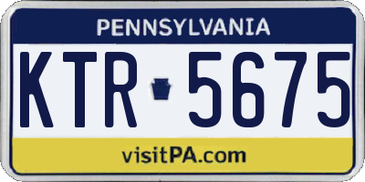 PA license plate KTR5675