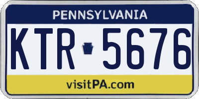 PA license plate KTR5676