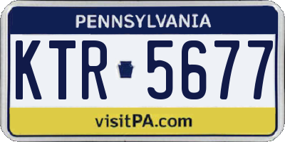 PA license plate KTR5677