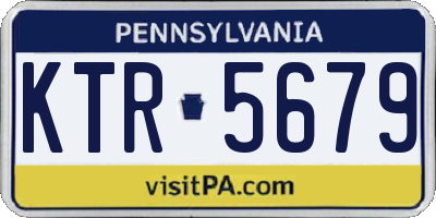 PA license plate KTR5679