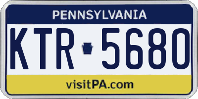 PA license plate KTR5680