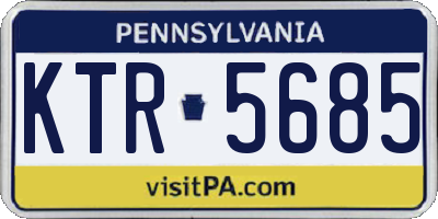 PA license plate KTR5685