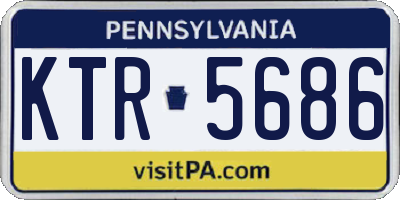 PA license plate KTR5686