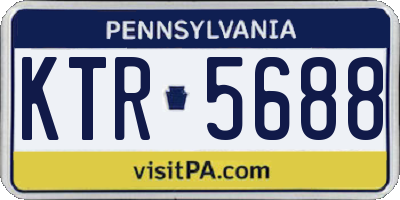 PA license plate KTR5688