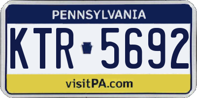 PA license plate KTR5692