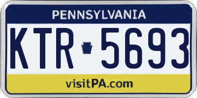 PA license plate KTR5693