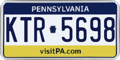 PA license plate KTR5698