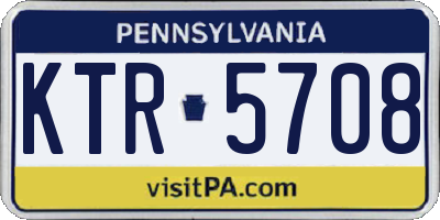 PA license plate KTR5708