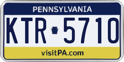 PA license plate KTR5710