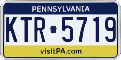 PA license plate KTR5719
