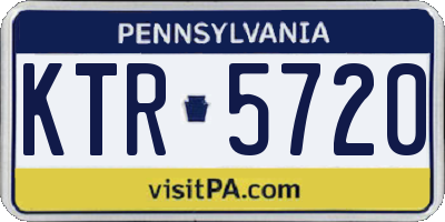 PA license plate KTR5720