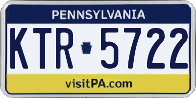 PA license plate KTR5722