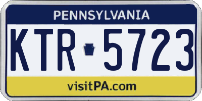 PA license plate KTR5723
