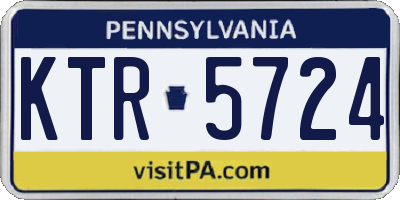 PA license plate KTR5724