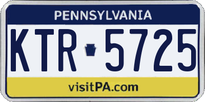 PA license plate KTR5725
