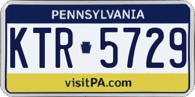 PA license plate KTR5729
